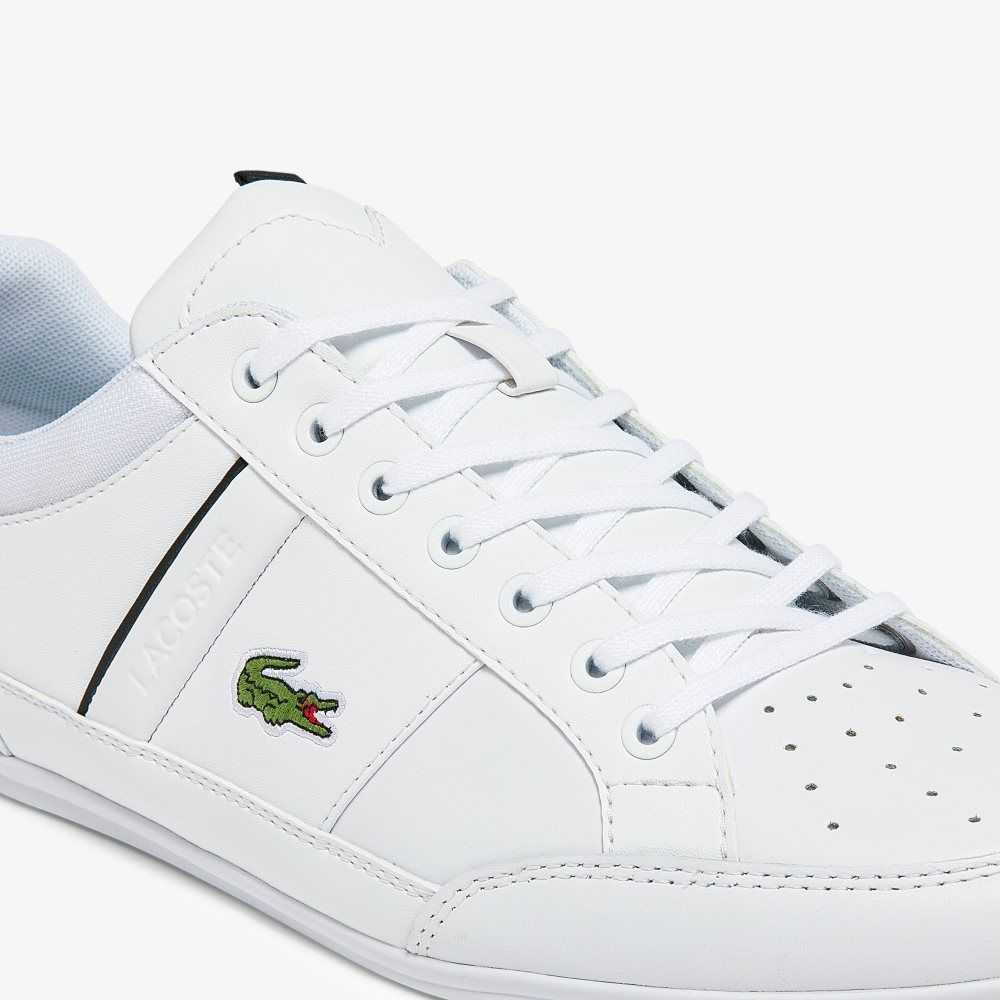 Lacoste Chaymon Läder Vita Svarta | YZQGJ-8914