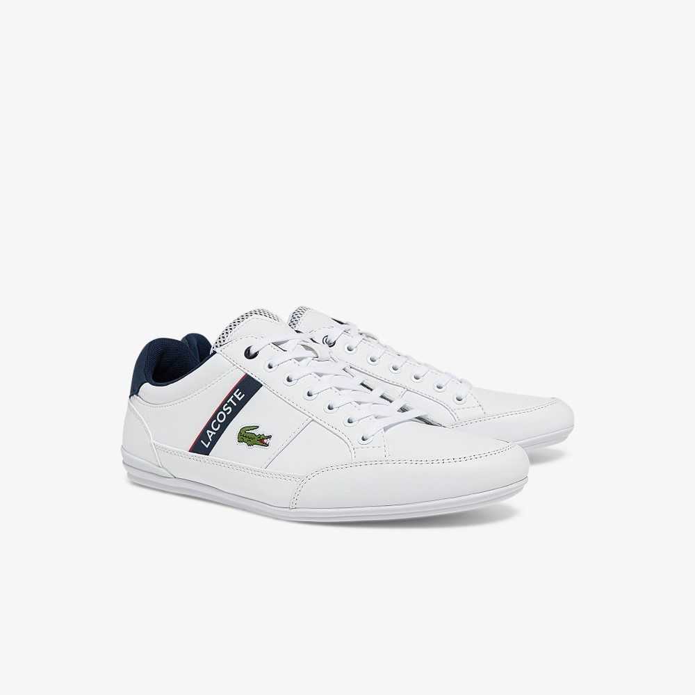 Lacoste Chaymon Vita Blå Röda | BJIFA-5836