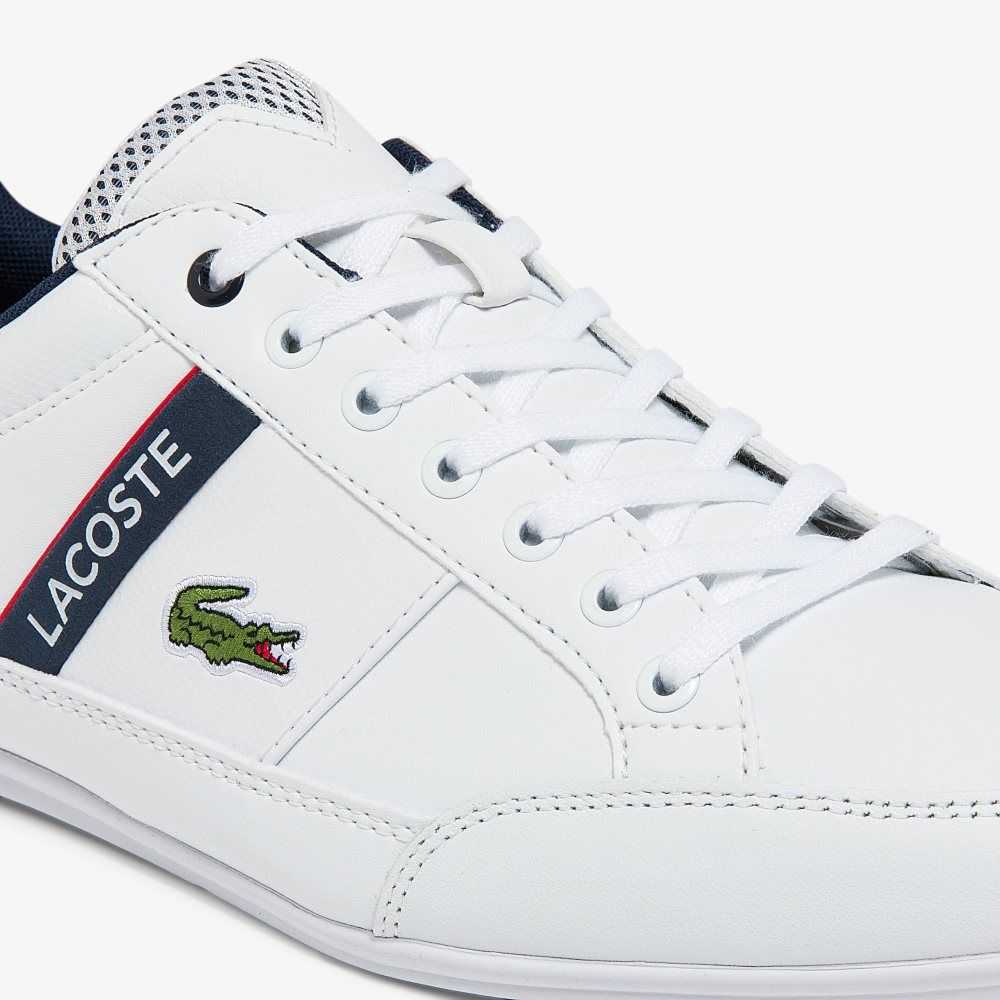 Lacoste Chaymon Vita Blå Röda | BJIFA-5836