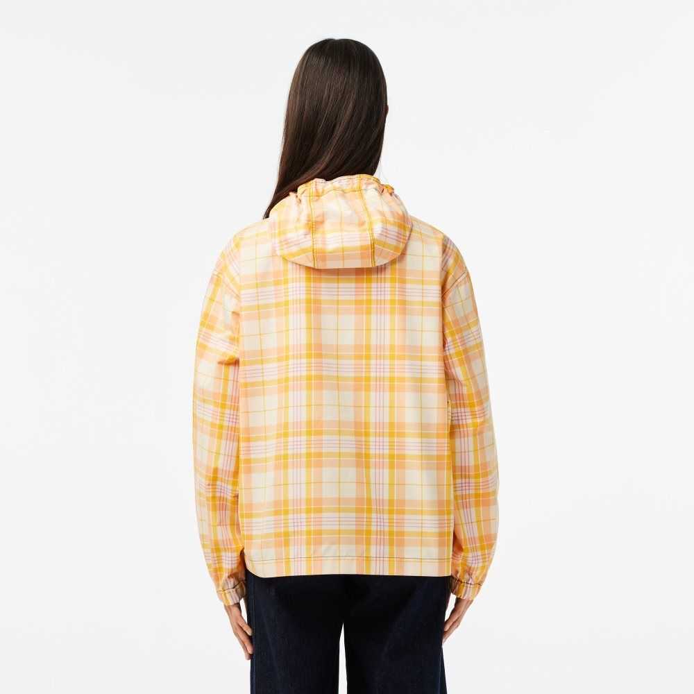 Lacoste Checked Pull-On Vita Gula Ljusorange Rosa Vita | FOAPL-4683