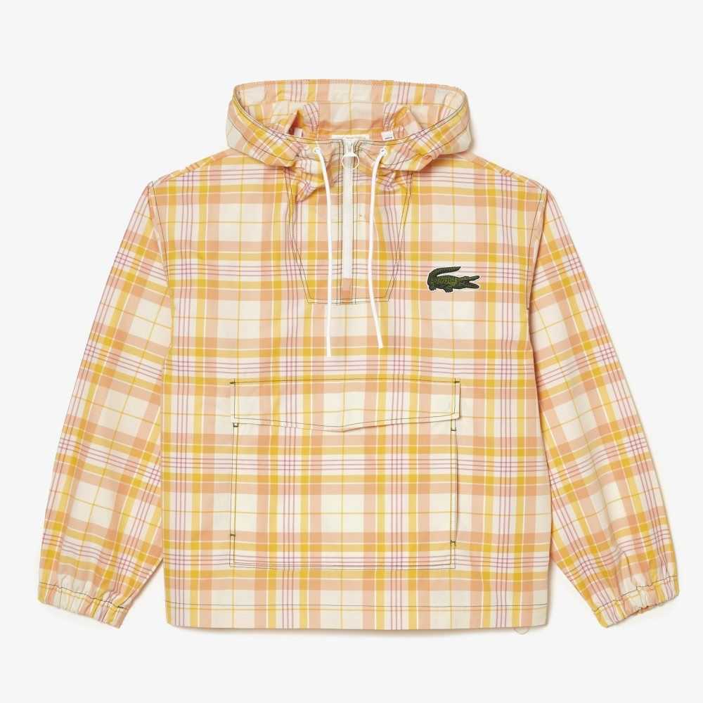 Lacoste Checked Pull-On Vita Gula Ljusorange Rosa Vita | FOAPL-4683