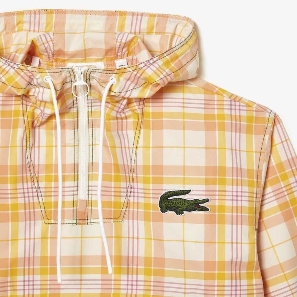 Lacoste Checked Pull-On Vita Gula Ljusorange Rosa Vita | FOAPL-4683