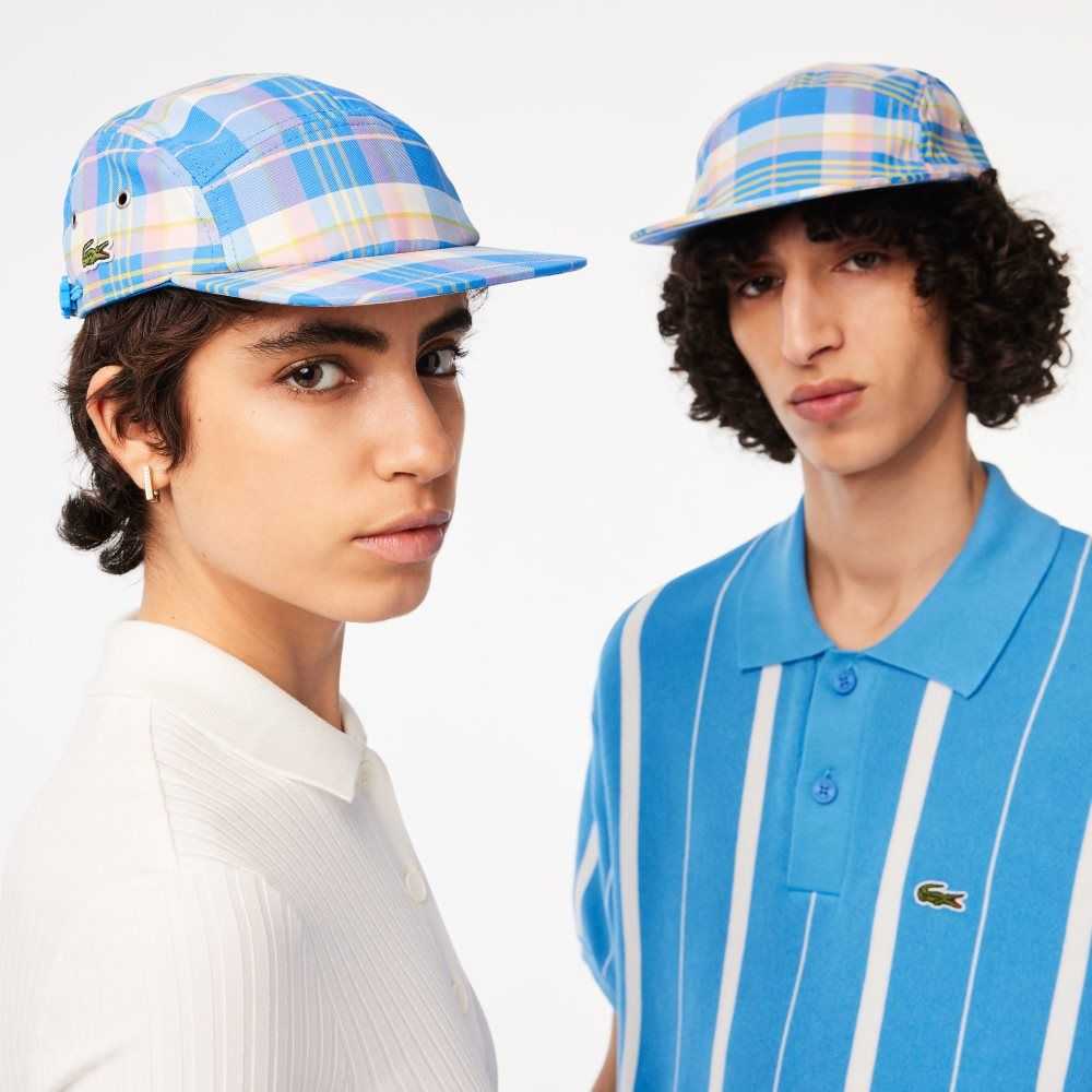 Lacoste Checkerboard Blå Vita | GELXJ-0913