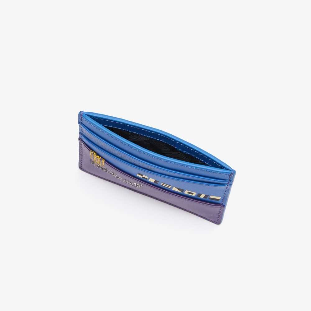 Lacoste Color-Block Nautical Print Card Holder Blå | MYWTS-6708