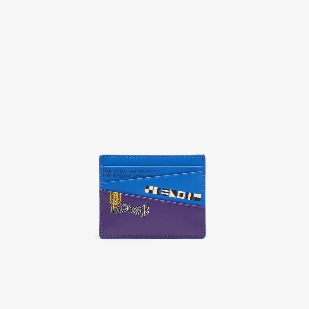 Lacoste Color-Block Nautical Print Card Holder Blå | MYWTS-6708