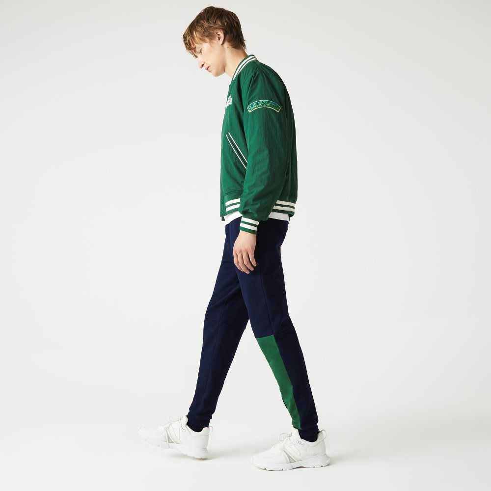 Lacoste Colorblock Bomull Fleece Blend Jogging Marinblå Blå Gröna Röda | UXHPZ-9862