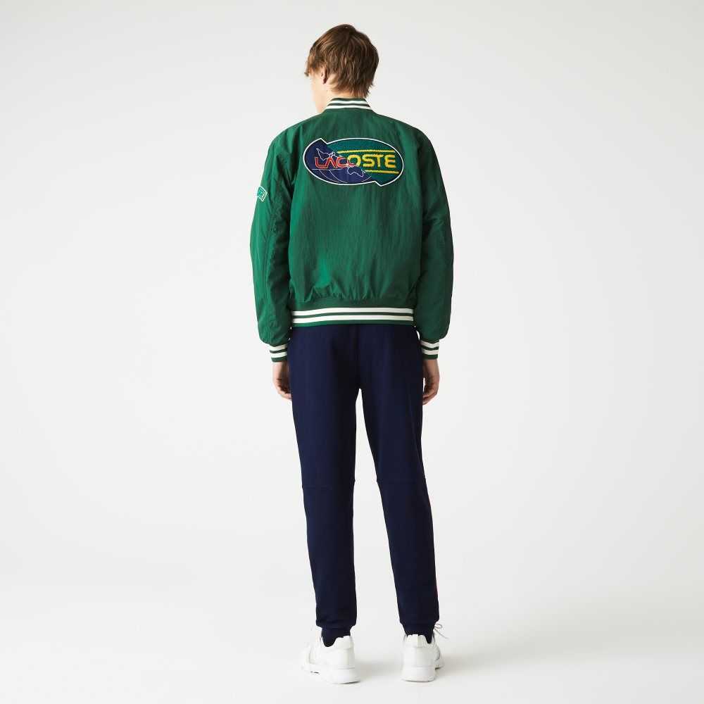 Lacoste Colorblock Bomull Fleece Blend Jogging Marinblå Blå Gröna Röda | UXHPZ-9862