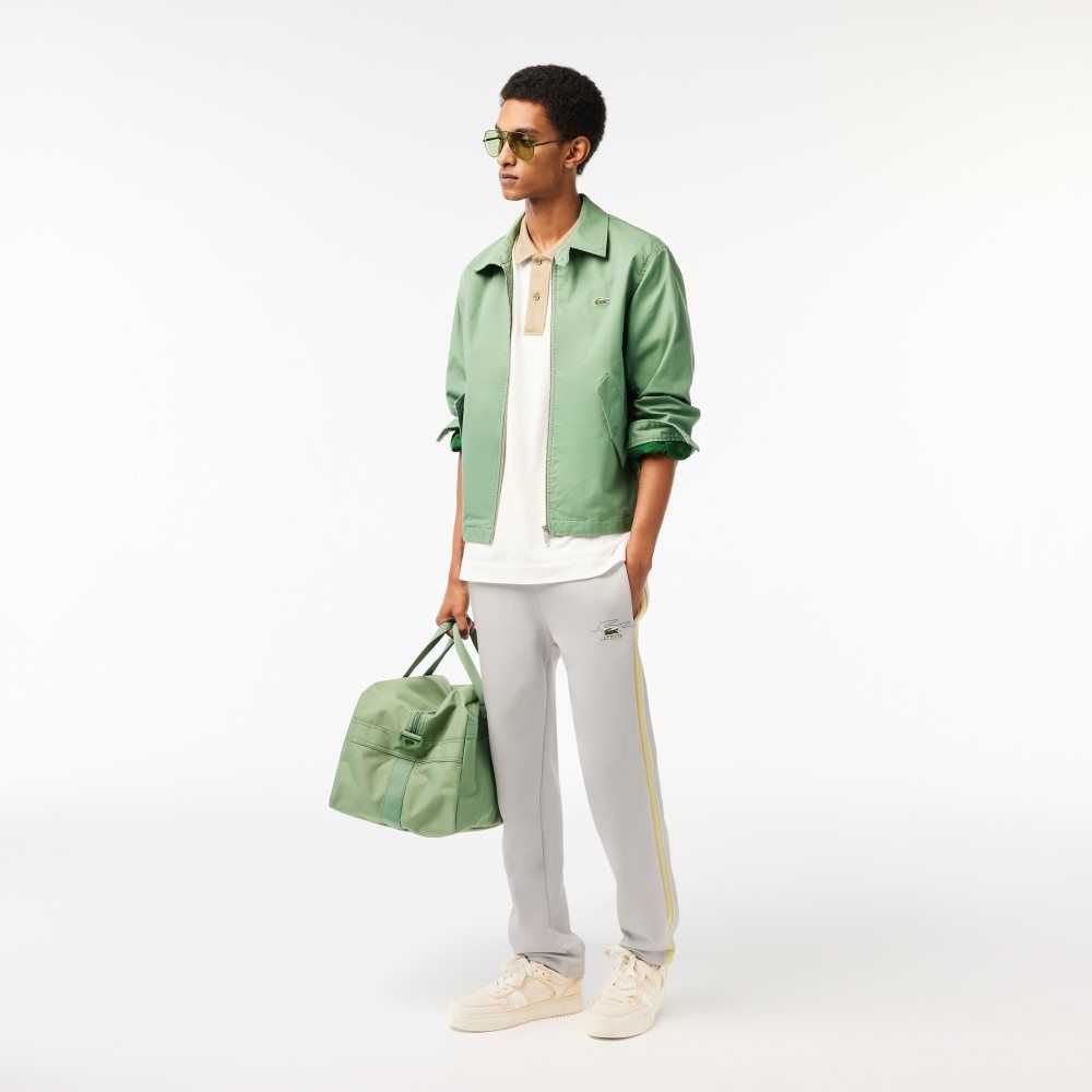 Lacoste Colorblock Organic Bomull Track Ljusgrå Gula Vita | HEQTF-7302