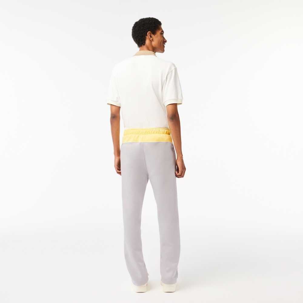 Lacoste Colorblock Organic Bomull Track Ljusgrå Gula Vita | HEQTF-7302