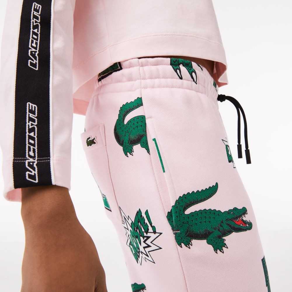 Lacoste Comic Print Trackpants Ljusrosa | XIDZM-8320