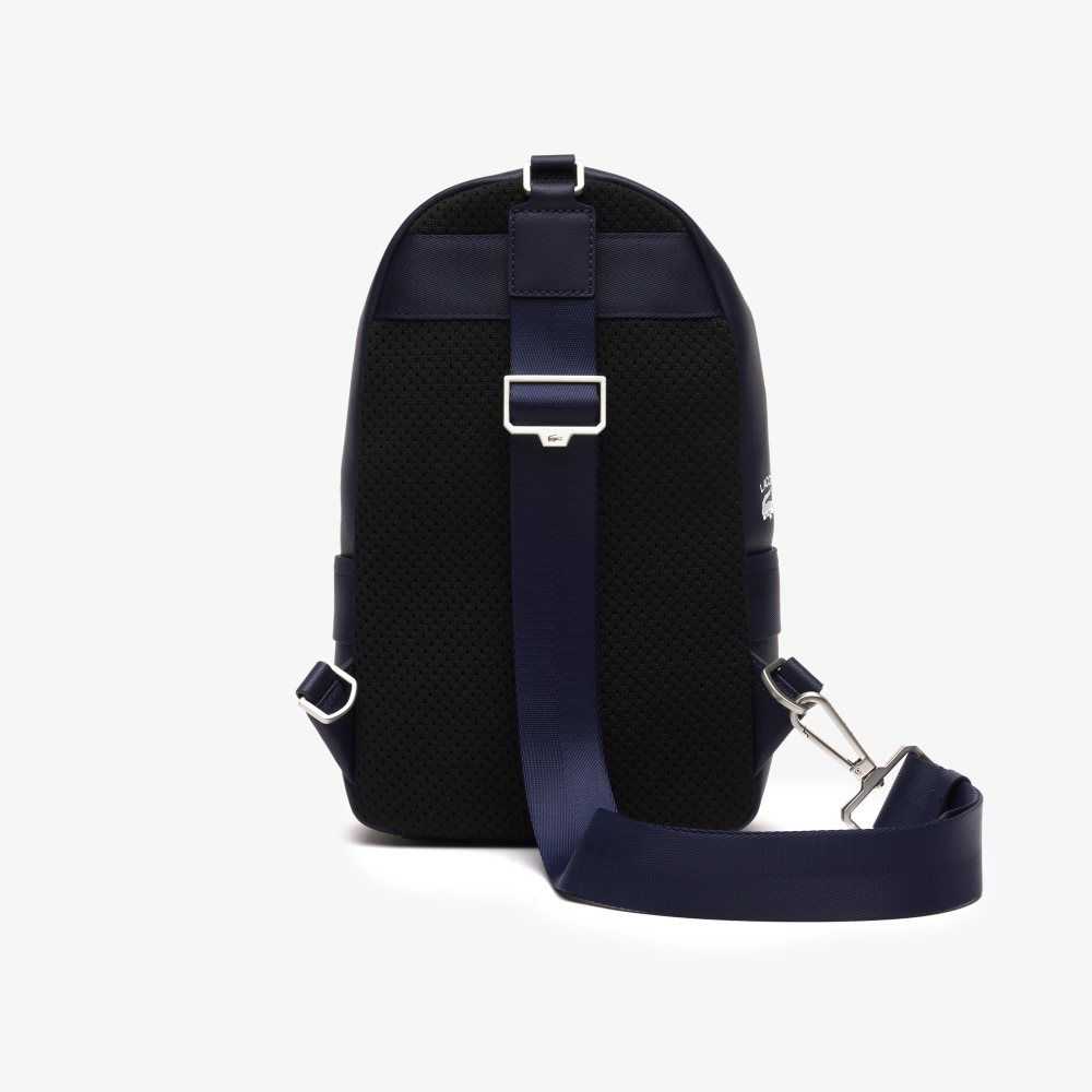 Lacoste Compact Split Calfskin Läder Marinblå | QLCBO-0578