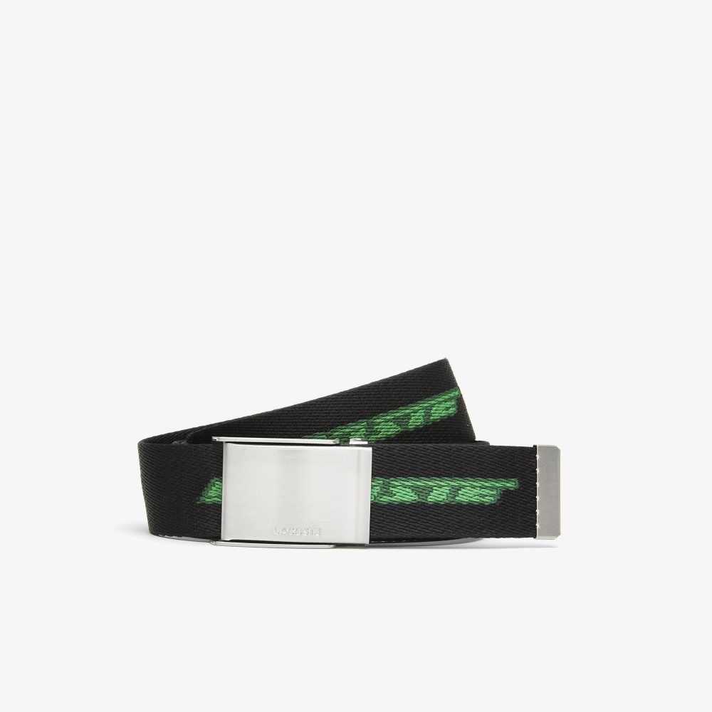 Lacoste Contrast Logo Print Belt Olika Färger | LPYDF-3756