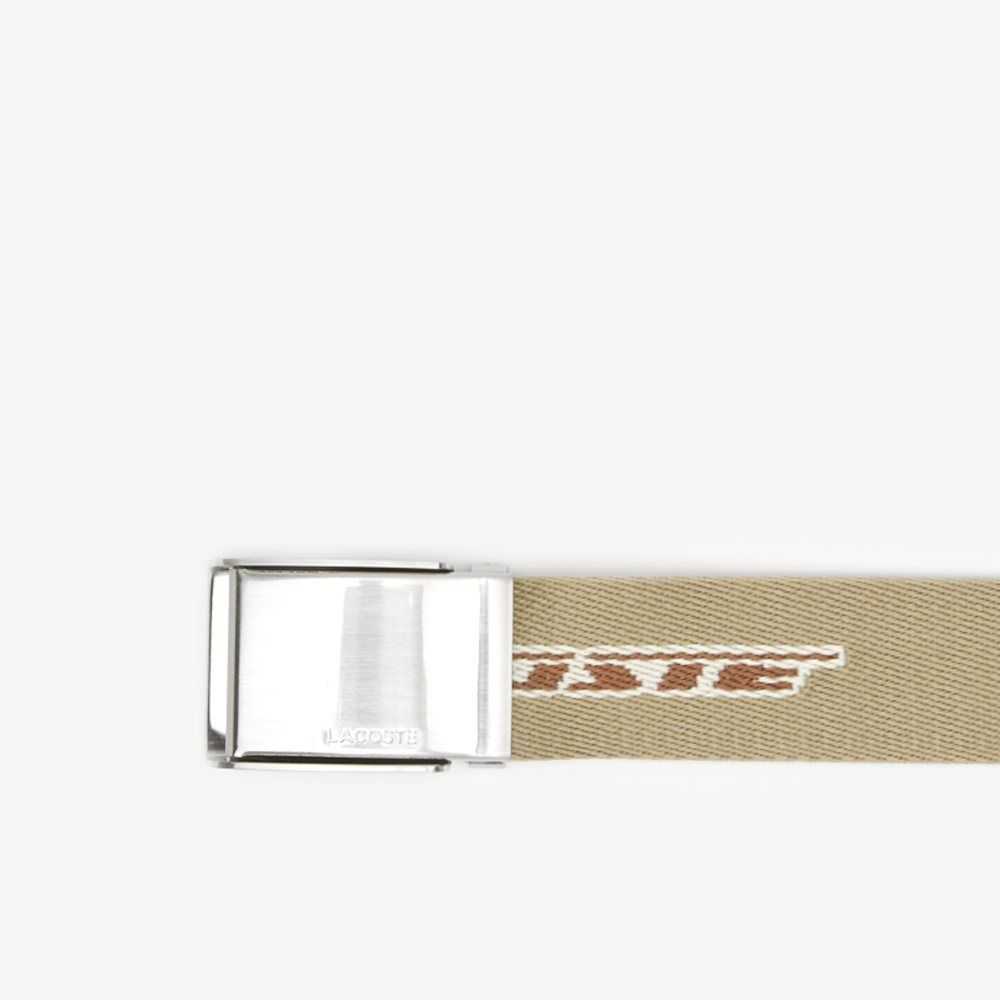 Lacoste Contrast Logo Print Belt Olika Färger | XWGUB-1372