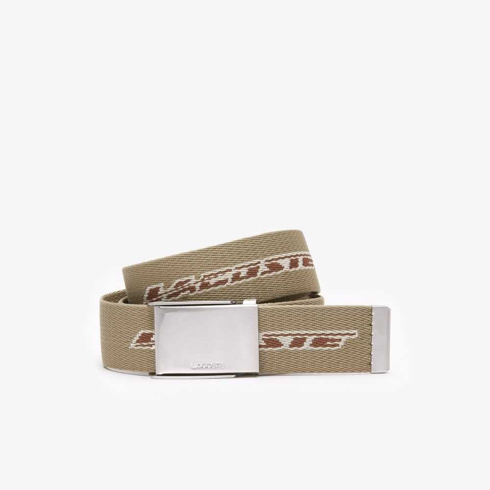 Lacoste Contrast Logo Print Belt Olika Färger | XWGUB-1372