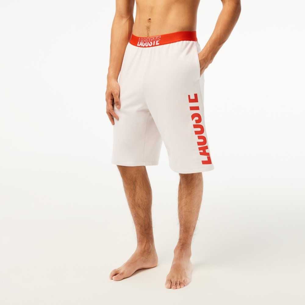 Lacoste Contrast Logo Waistband Shorts Beige | DWSGQ-6092