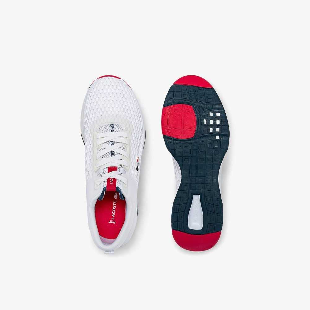 Lacoste Court-Drive Textured Vita Blå Röda | VQEDR-0496