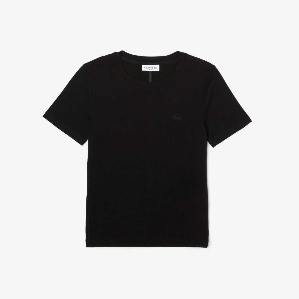 Lacoste Crew Neck Bomull Blend T-Shirt Svarta | VGYDC-2863