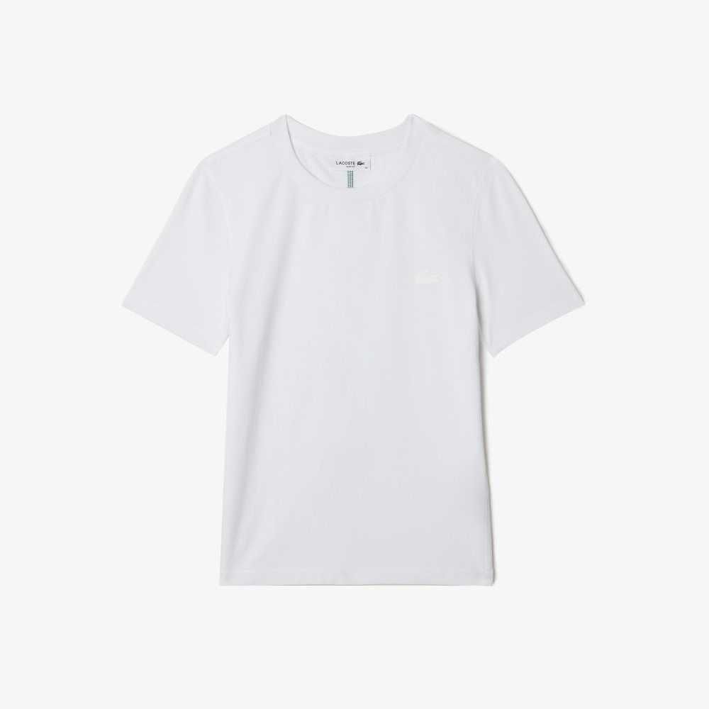 Lacoste Crew Neck Bomull Blend T-Shirt Vita | RCMAN-2145