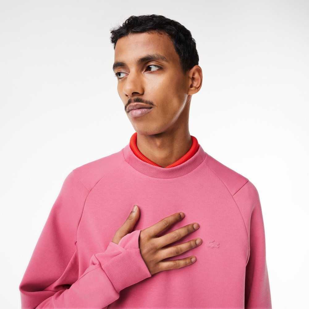 Lacoste Crew Neck Kangaroo Pocket Bomull Blend Rosa | KIHVQ-8016