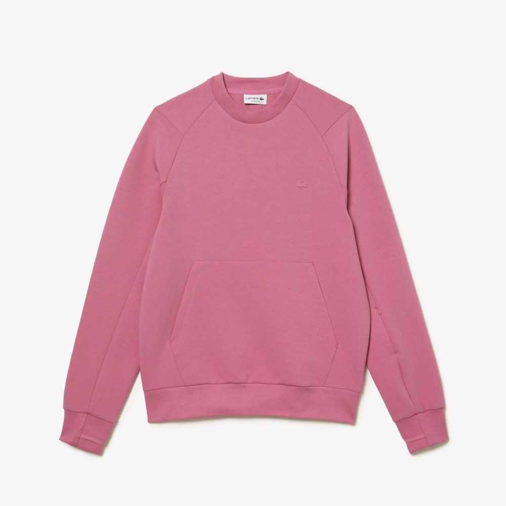 Lacoste Crew Neck Kangaroo Pocket Bomull Blend Rosa | KIHVQ-8016