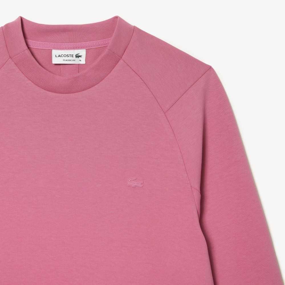 Lacoste Crew Neck Kangaroo Pocket Bomull Blend Rosa | KIHVQ-8016