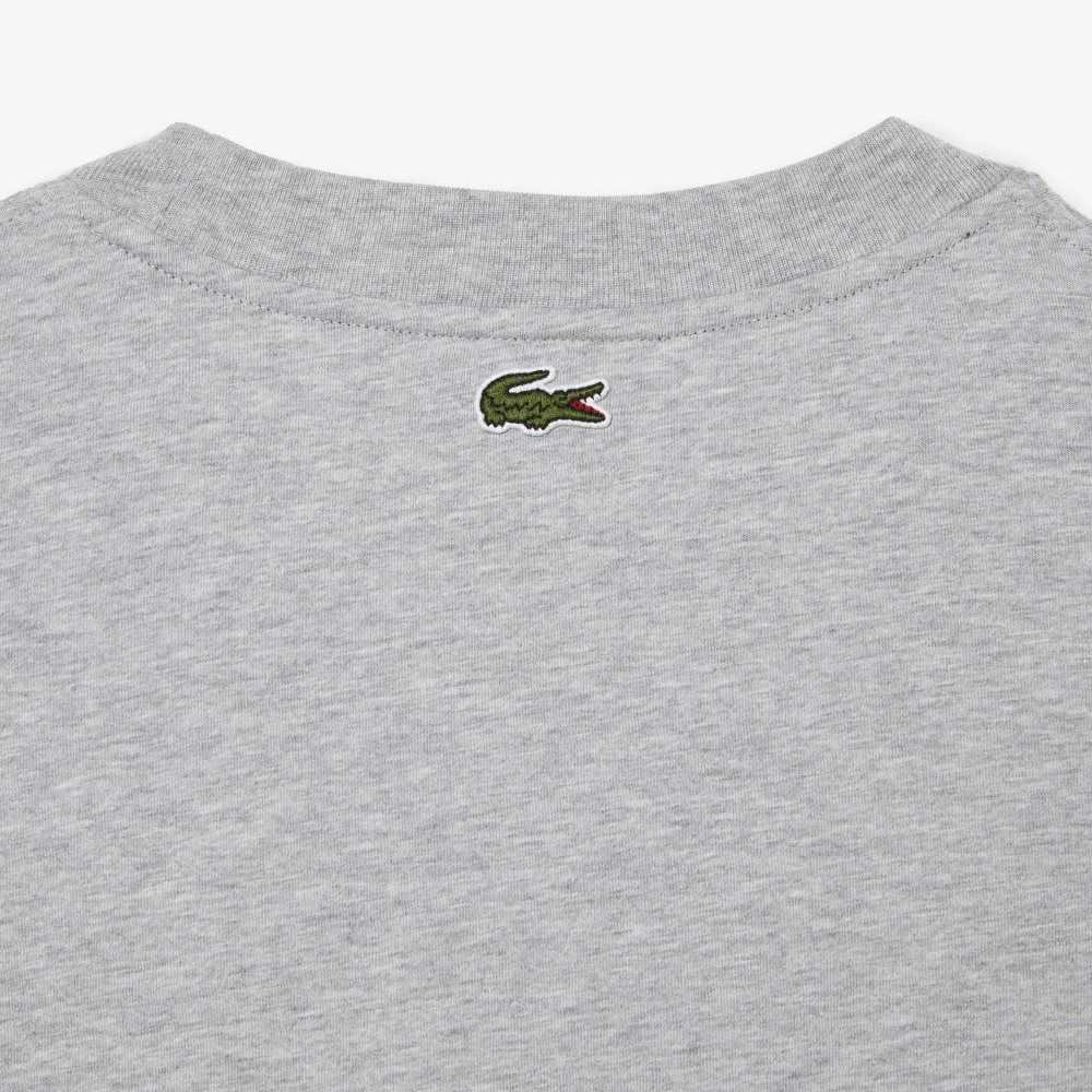 Lacoste Crew Neck Loose Fit Crocodile Print Grå | YDTPM-9485