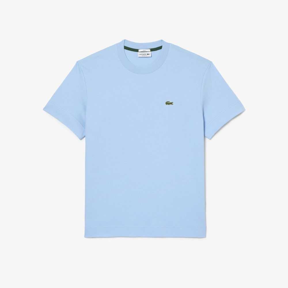 Lacoste Crew Neck Organic Bomull Blå | UYQKS-1470