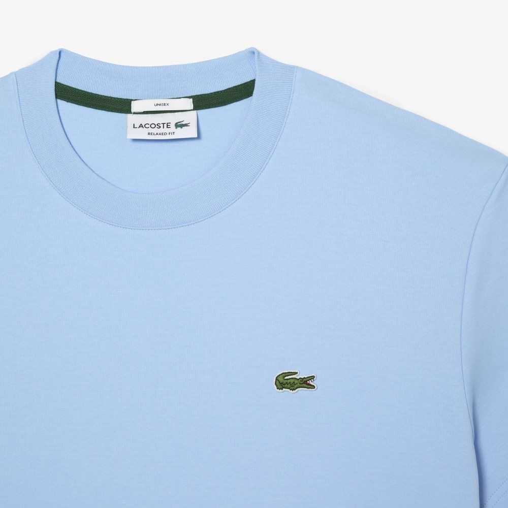 Lacoste Crew Neck Organic Bomull Blå | UYQKS-1470