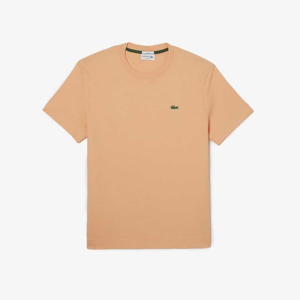 Lacoste Crew Neck Organic Bomull Ljusorange | BFOQW-0732