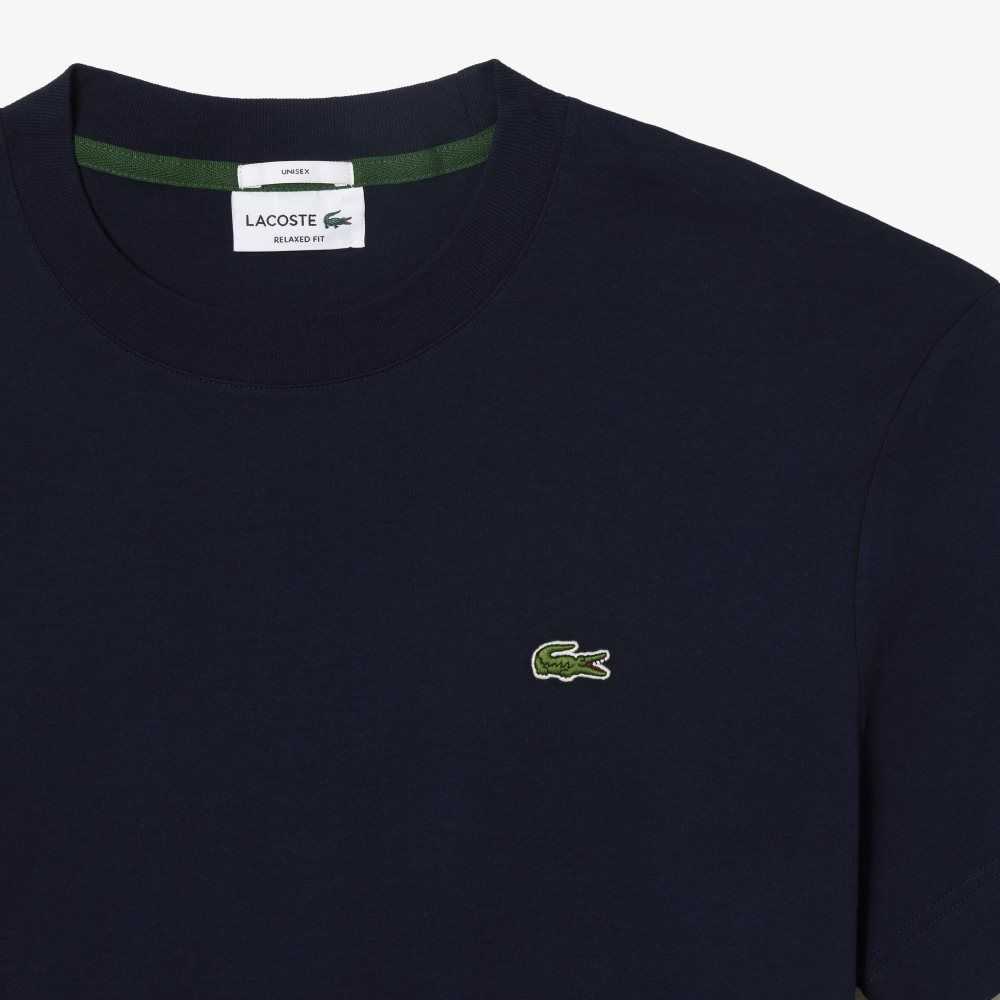 Lacoste Crew Neck Organic Bomull Marinblå Blå | AIMDN-8253