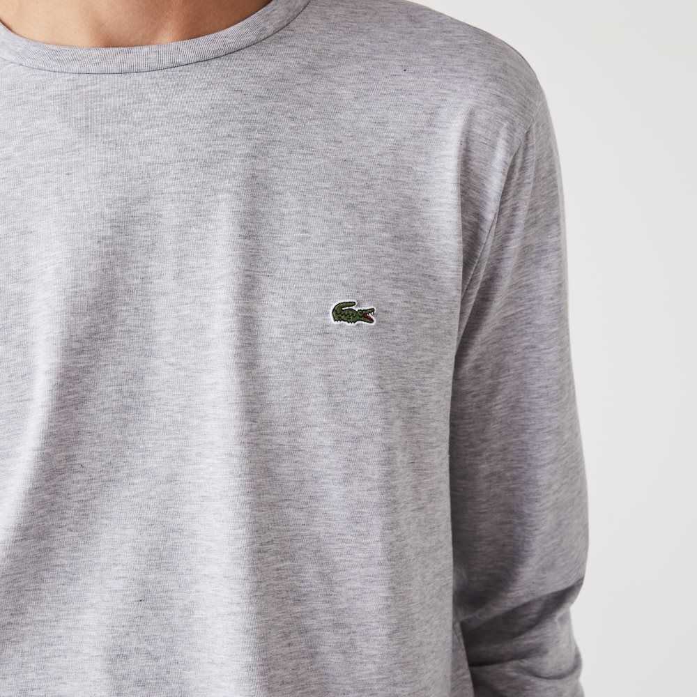 Lacoste Crew Neck Pima Bomull Jersey Grå | QTVGD-7548