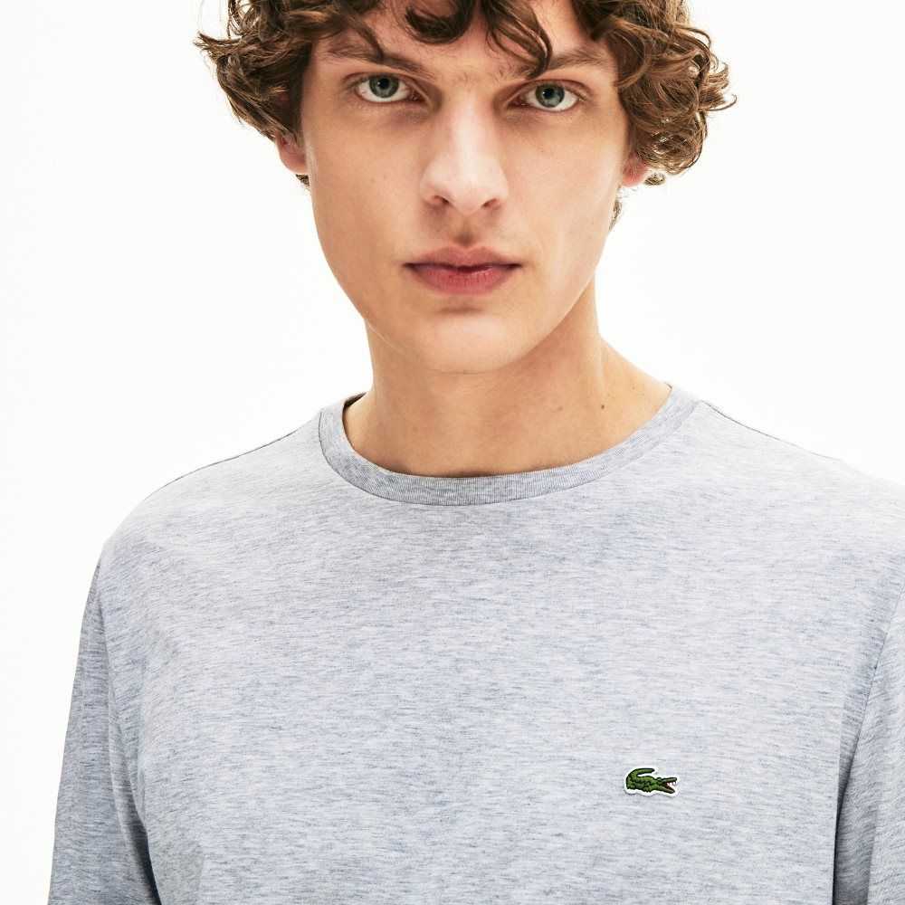 Lacoste Crew Neck Pima Bomull Jersey Grå | QTVGD-7548