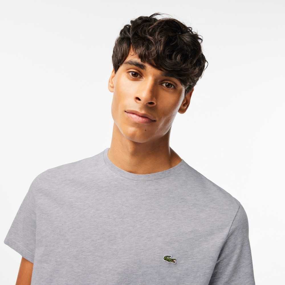 Lacoste Crew Neck Pima Bomull Jersey Grå | VWGHI-0972