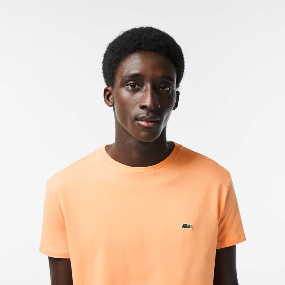 Lacoste Crew Neck Pima Bomull Jersey Ljusorange | BFYWQ-8234