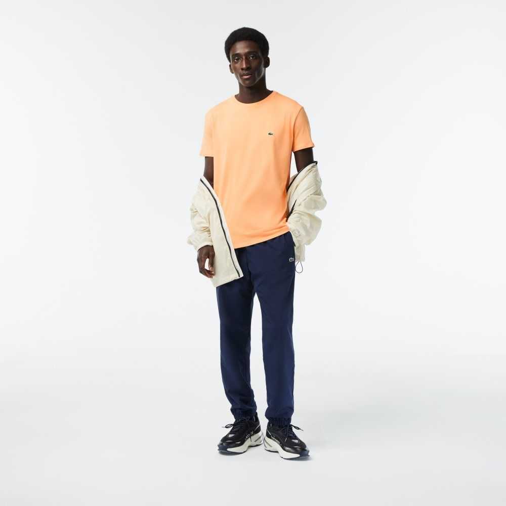 Lacoste Crew Neck Pima Bomull Jersey Ljusorange | BFYWQ-8234