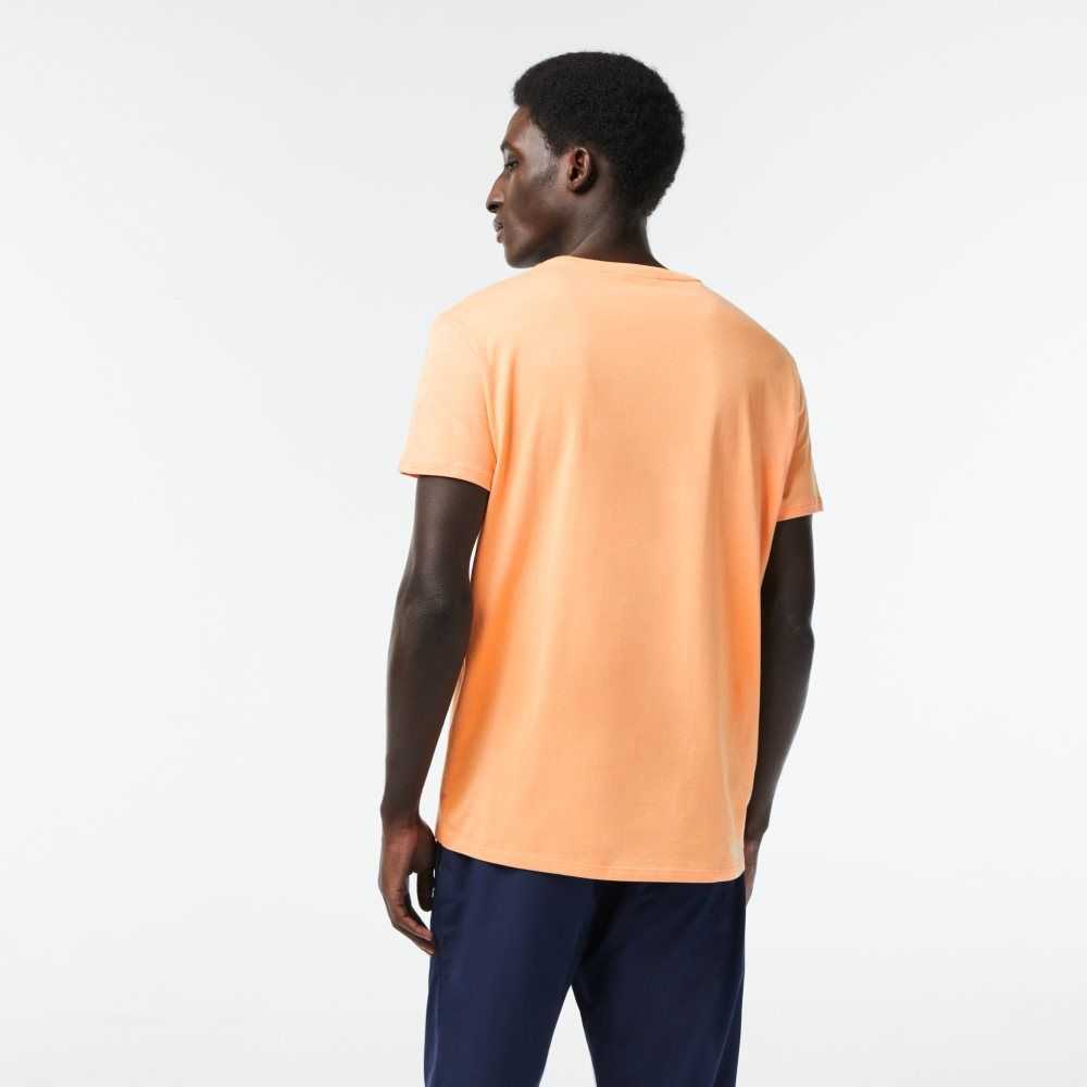 Lacoste Crew Neck Pima Bomull Jersey Ljusorange | BFYWQ-8234