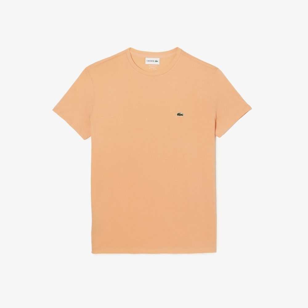 Lacoste Crew Neck Pima Bomull Jersey Ljusorange | BFYWQ-8234