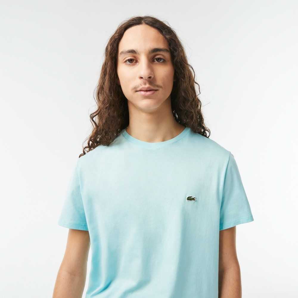 Lacoste Crew Neck Pima Bomull Jersey Mintgröna | CIFHS-0394