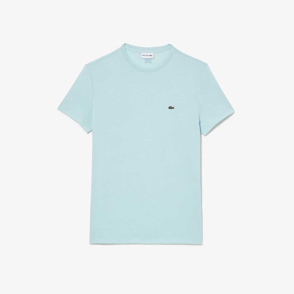 Lacoste Crew Neck Pima Bomull Jersey Mintgröna | CIFHS-0394