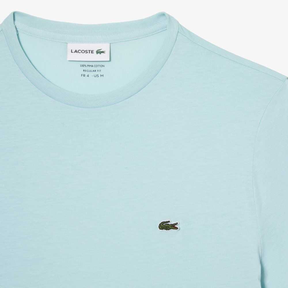 Lacoste Crew Neck Pima Bomull Jersey Mintgröna | CIFHS-0394