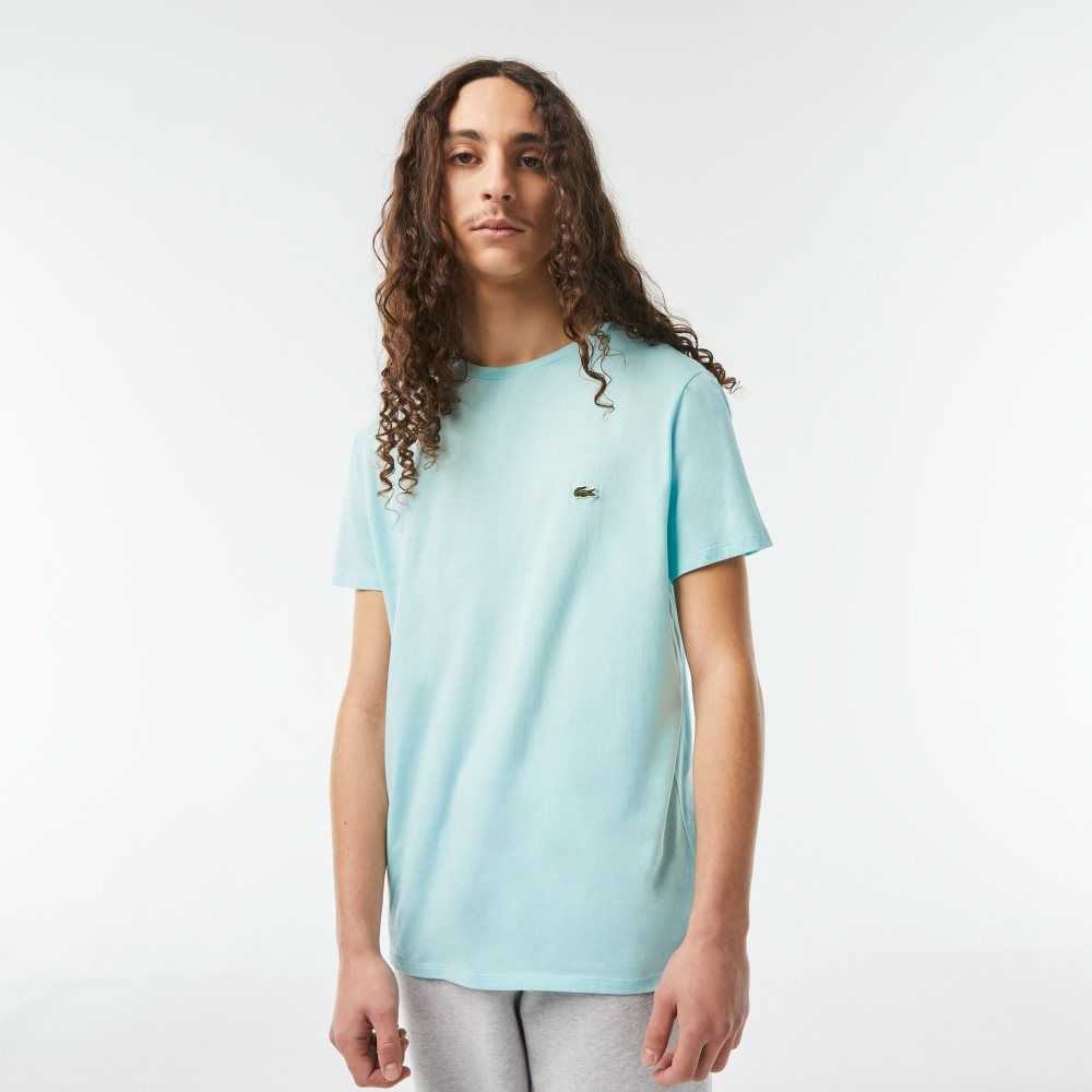 Lacoste Crew Neck Pima Bomull Jersey Mintgröna | CIFHS-0394