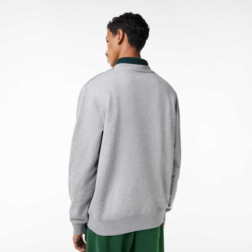 Lacoste Crew Neck Unbrushed Fleece Sweatshirt Grå | GYESN-5903