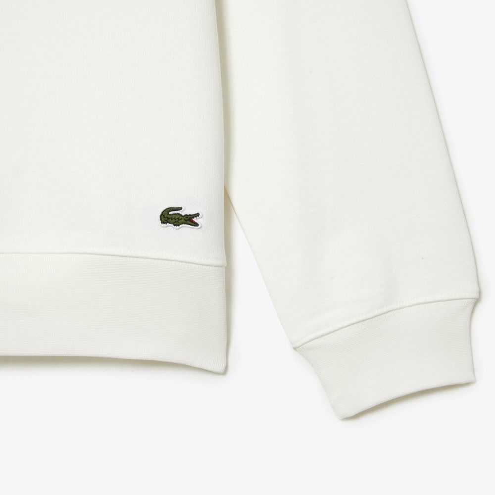 Lacoste Crew Neck Unbrushed Fleece Vita | ZTNXU-1327