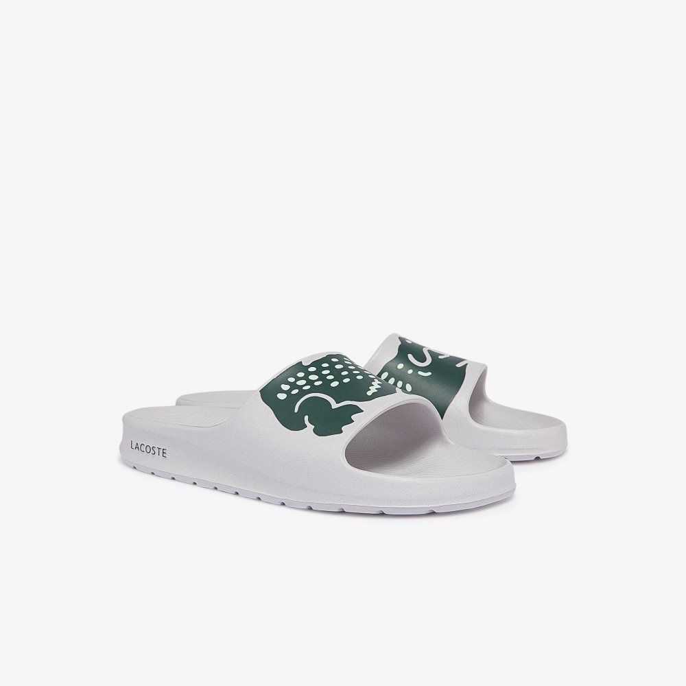 Lacoste Croco 2.0 Vita Mörkgröna | VQDCO-5247