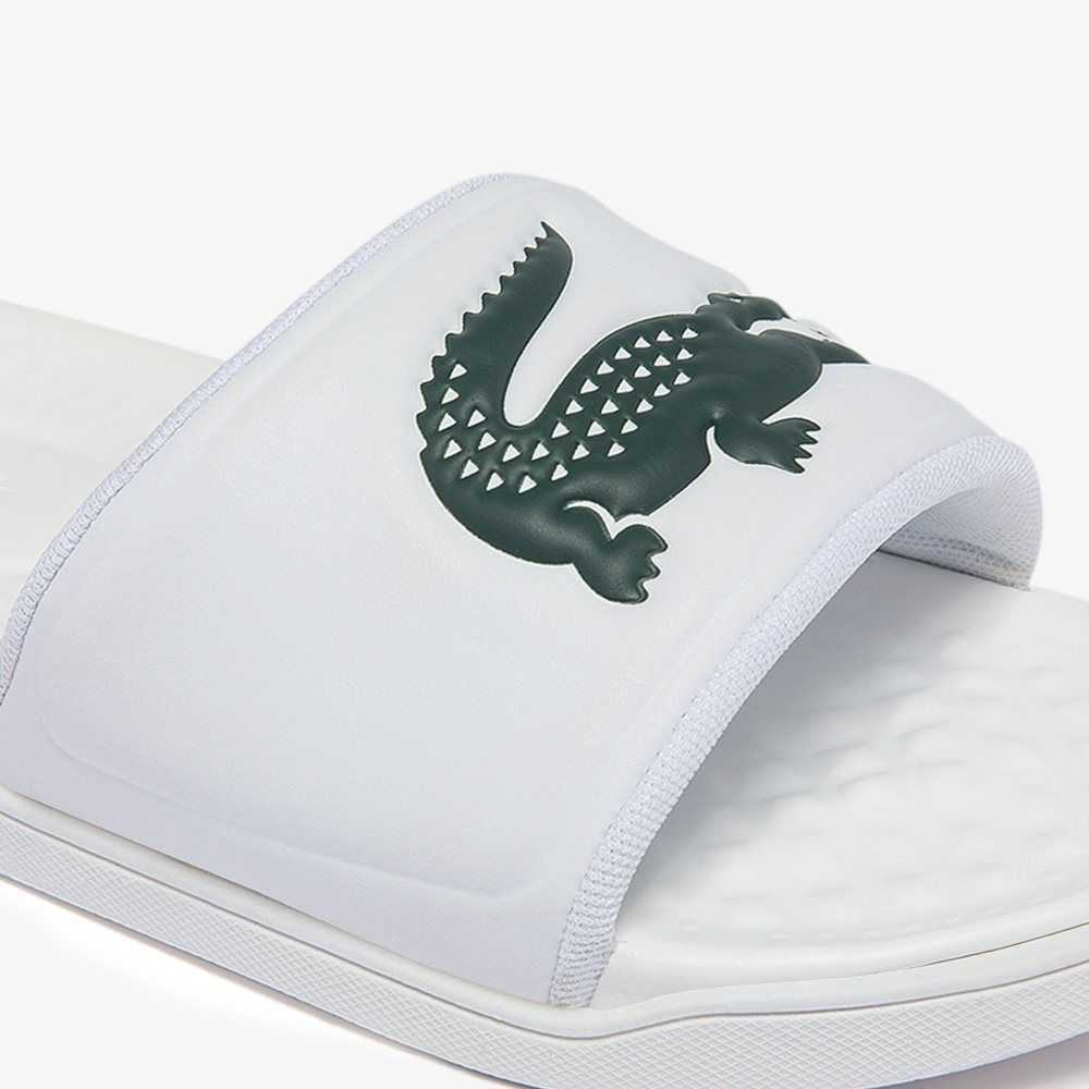 Lacoste Croco Dualiste Logo Rem Vita Mörkgröna | DLJAO-3795