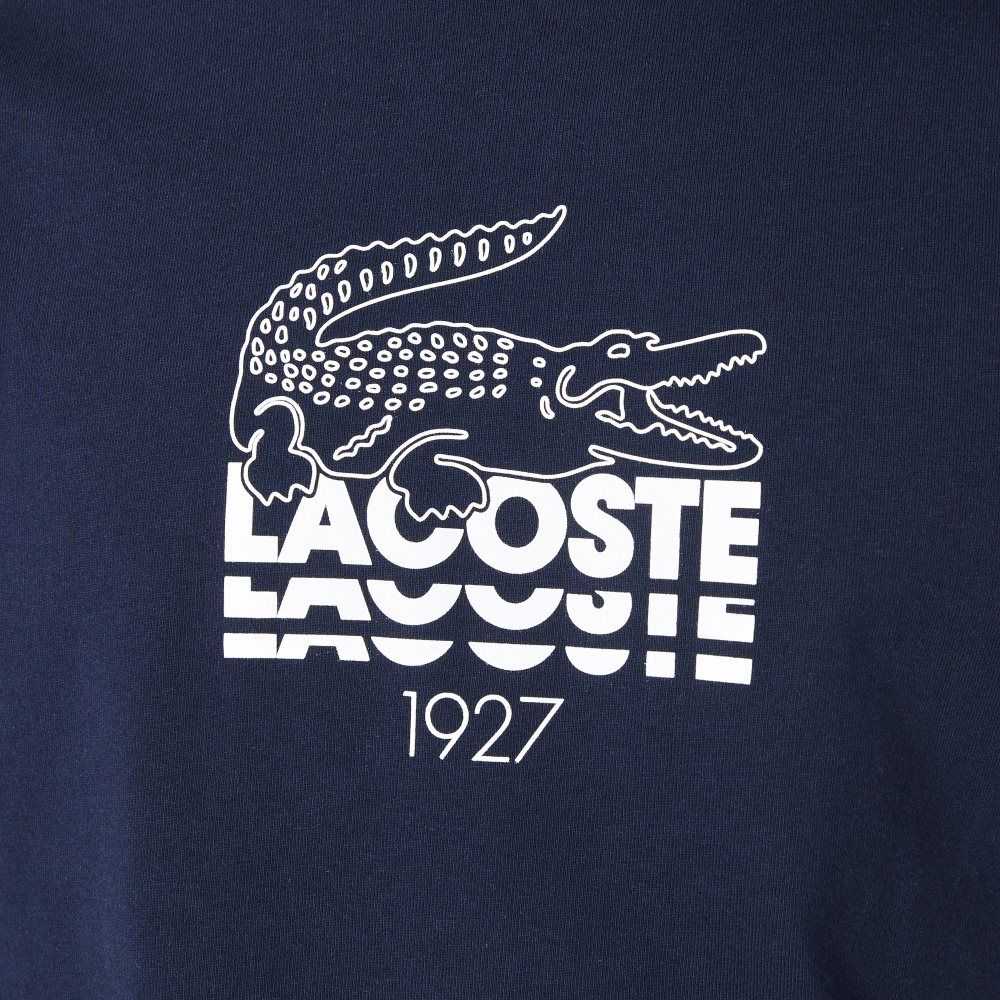 Lacoste Crocodile Branding Crew Neck Bomull Marinblå Blå | JAWKS-0768