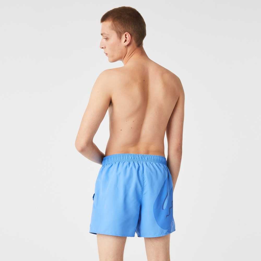 Lacoste Crocodile Built-In Mesh Boxer Blå | SDKRE-1329