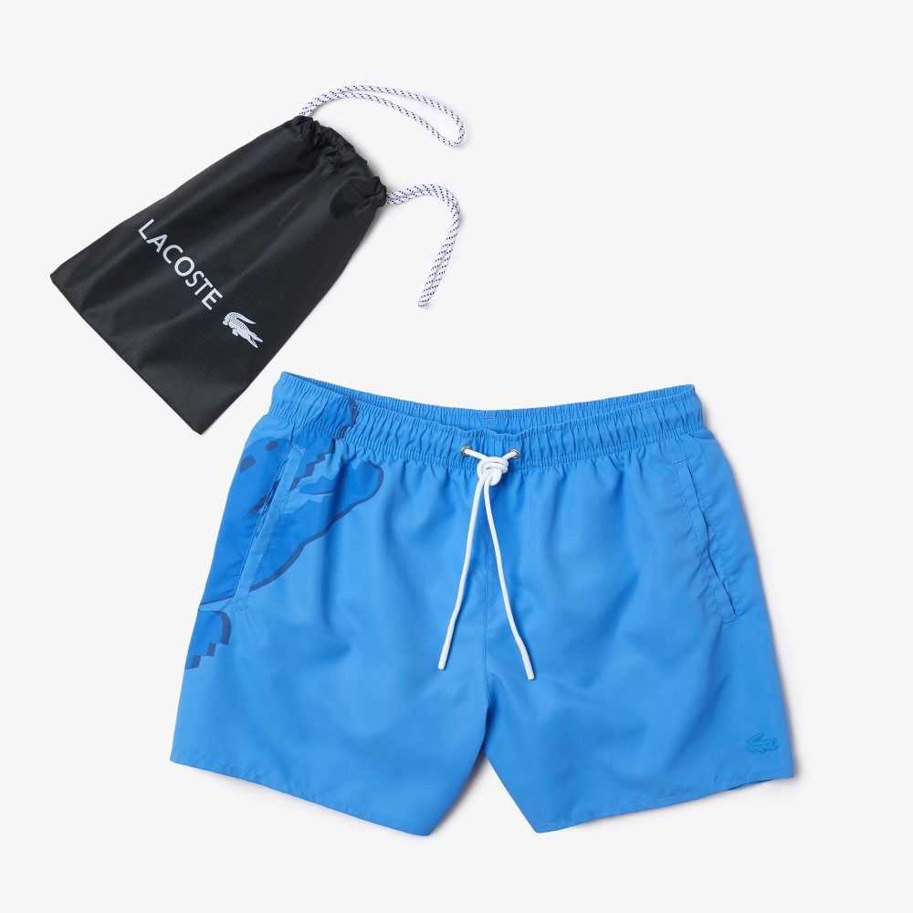 Lacoste Crocodile Built-In Mesh Boxer Blå | SDKRE-1329