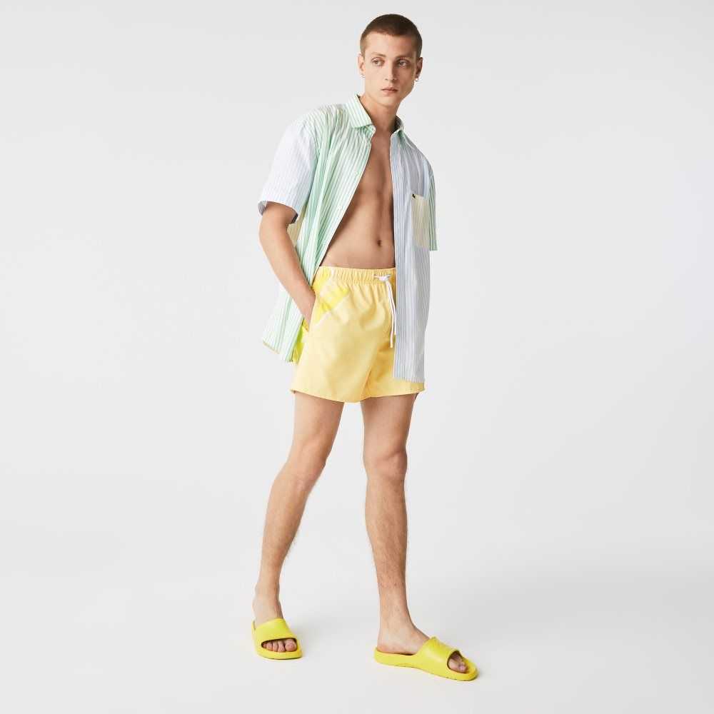 Lacoste Crocodile Built-In Mesh Boxer Gula | PHTQW-7126