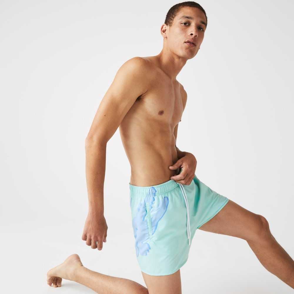 Lacoste Crocodile Built-In Mesh Boxer Turkos | JVTZI-1847